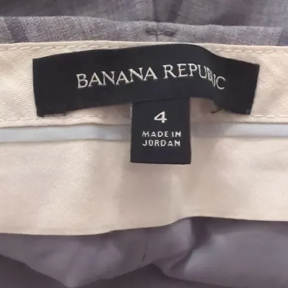 Banana Republic Gray Plaid Dress Pants - Picture 6 of 8